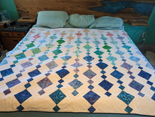 Oversized Throw - Tropical Cascade - Quilt Colors
